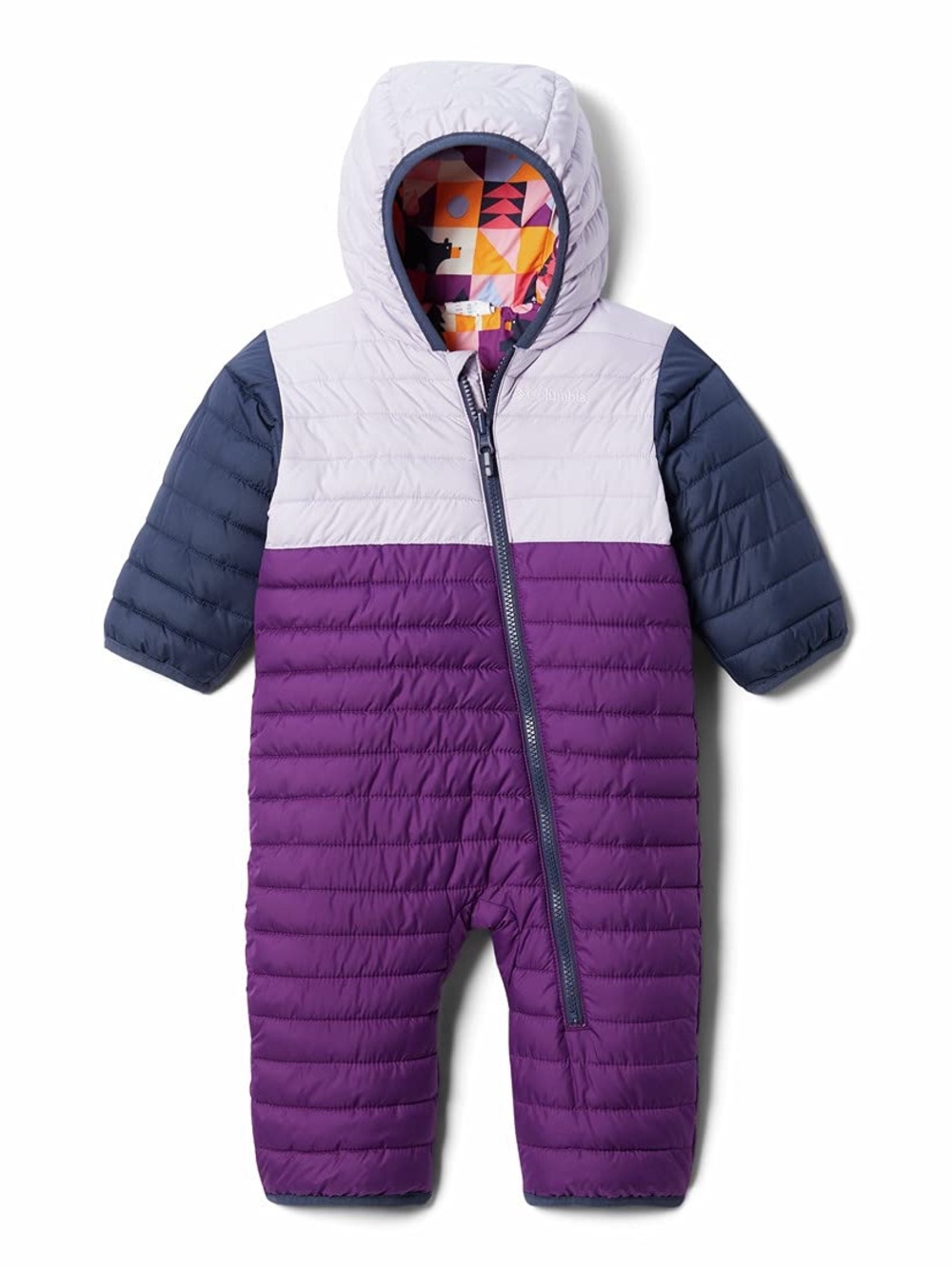 Columbia Infant Powder Lite II Reversible Bunting in Purple + Navy